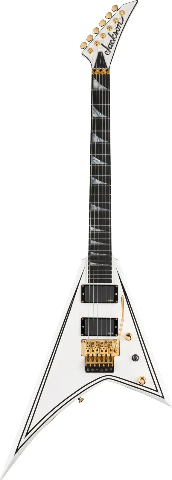 Jackson MJ Series Rhoads RR24MG Electric Guitar White with Black Stripes