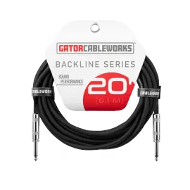 Инструментальный кабель Gator GCWB-INS-20 Backline Series Black 6.1 м
