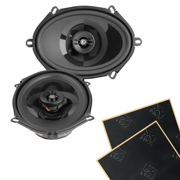 Memphis PRX57 5x7" Power Reference Coaxial Car Speakers + Damping