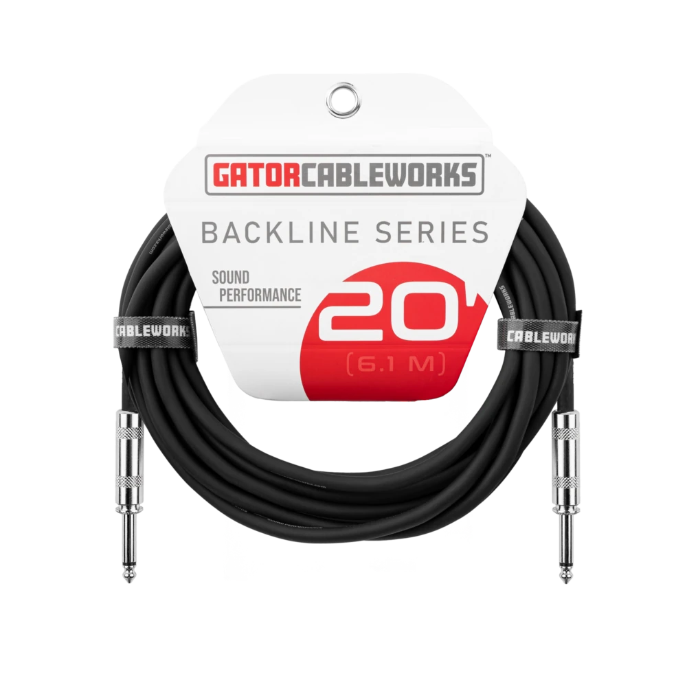 Инструментальный кабель Gator GCWB-INS-20 Backline Series Black 6.1 м