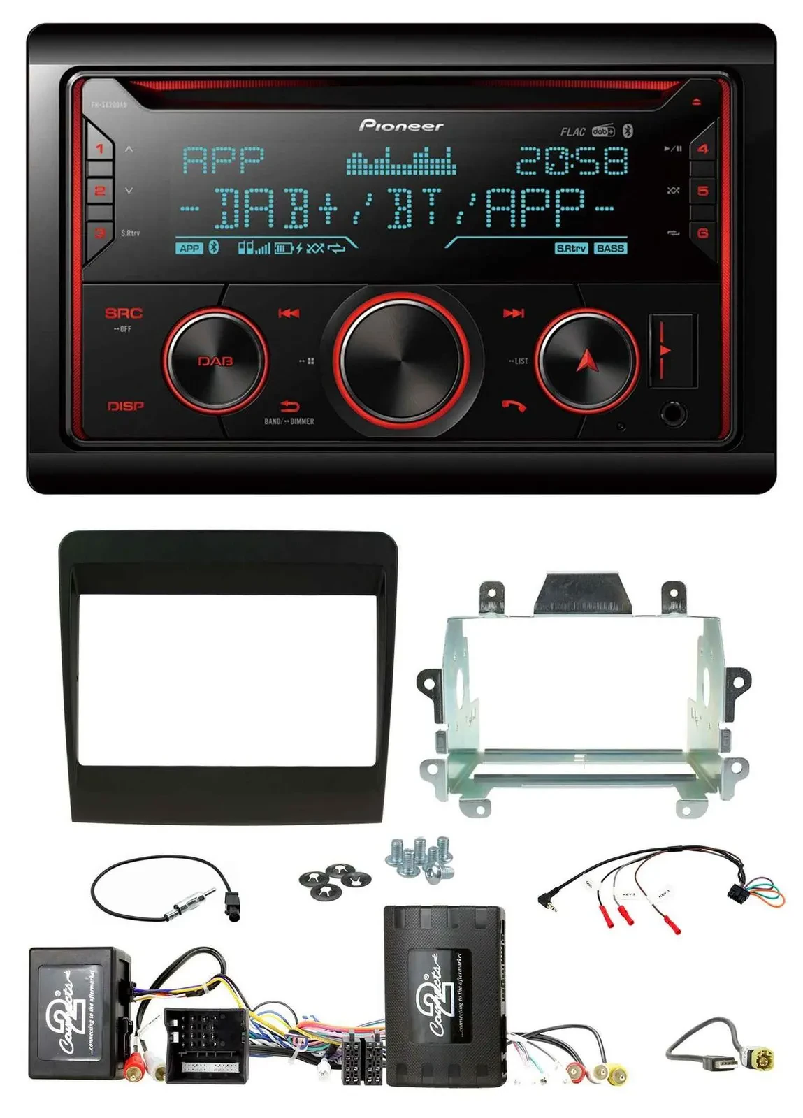 Pioneer 2DIN DAB Lenkrad Bluetooth USB CD Autoradio für Porsche 911 11-17 Sounds
