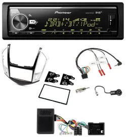 Pioneer Bluetooth USB DAB Lenkrad Autoradio für Chevrolet Cruze 2011-2016 silber