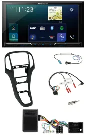 Pioneer Lenkrad Bluetooth USB 2DIN DAB Autoradio für Opel Astra ab 09 Perlschwar