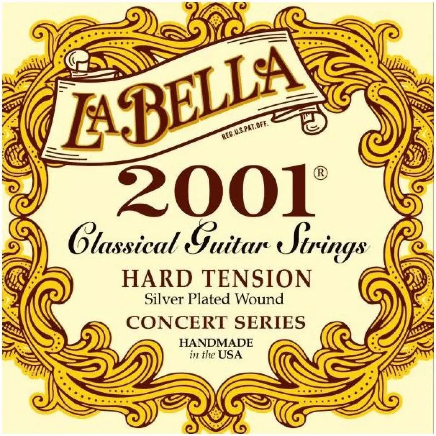Струны для классической гитары La Bella 2001 Hard Nylon Silver Hard Tention (24 комплекта)