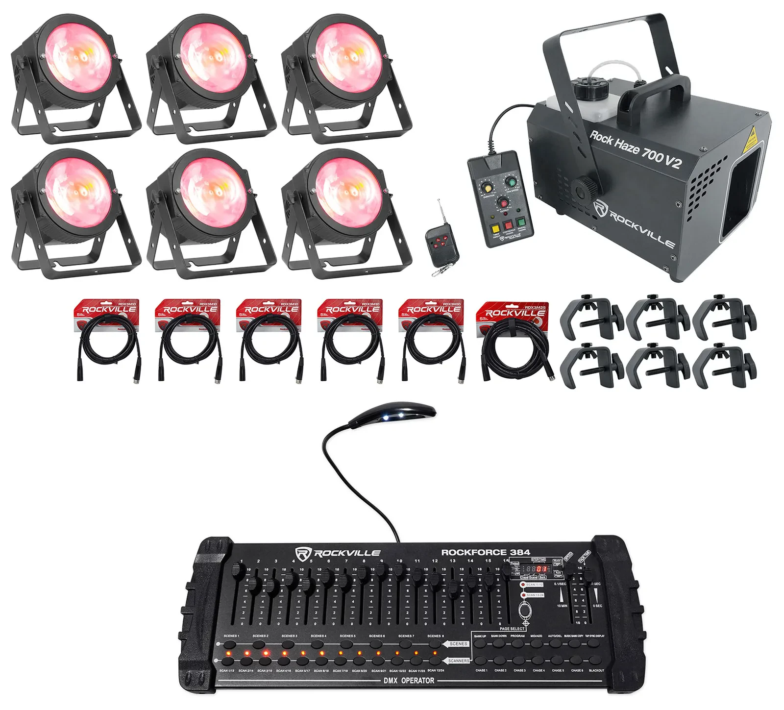 Комплект светового оборудования American DJ DOTZ PAR 100+RLB40+ROCKHAZE 700 V2-3