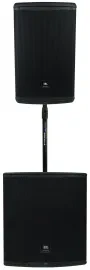 JBL EON715 15" Active DJ PA Speaker w/Bluetooth+EON718S 18" Subwoofer+Pole Mount