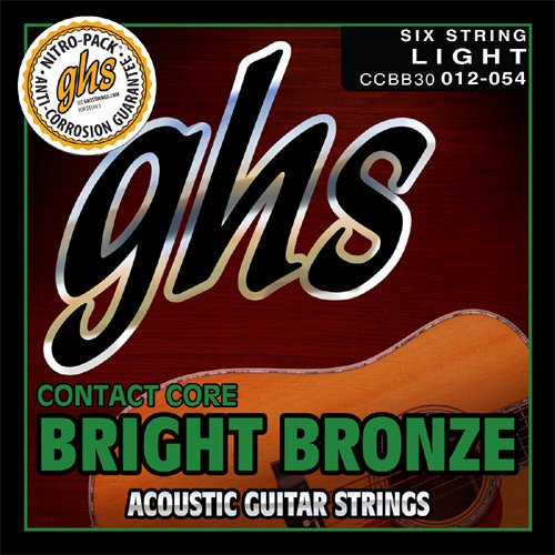 Струны для акустической гитары GHS CCBB 30 Contact Core Bright Bronze 12-54