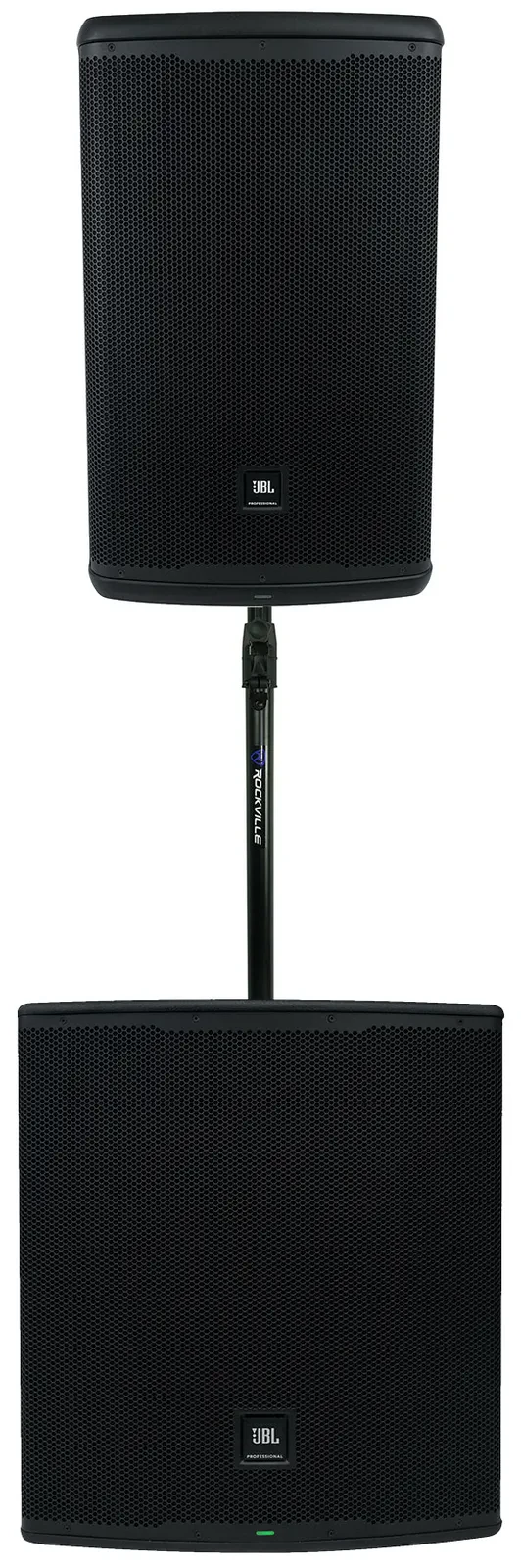 JBL EON715 15" Active DJ PA Speaker w/Bluetooth+EON718S 18" Subwoofer+Pole Mount