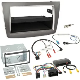 Radioset Lenkradadapter Doppel DIN Autoradio für Alfa Romeo Mito silber 14-18 In