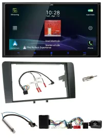 JVC USB Bluetooth 2DIN DAB Lenkrad Autoradio für Audi A3 Symphony Aktiv ISO 8P 2