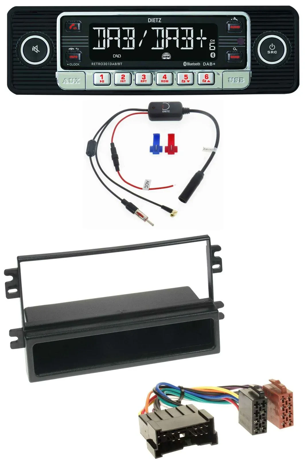 Dietz MP3 DAB Bluetooth USB Autoradio für Kia Carens II (2004-2006)