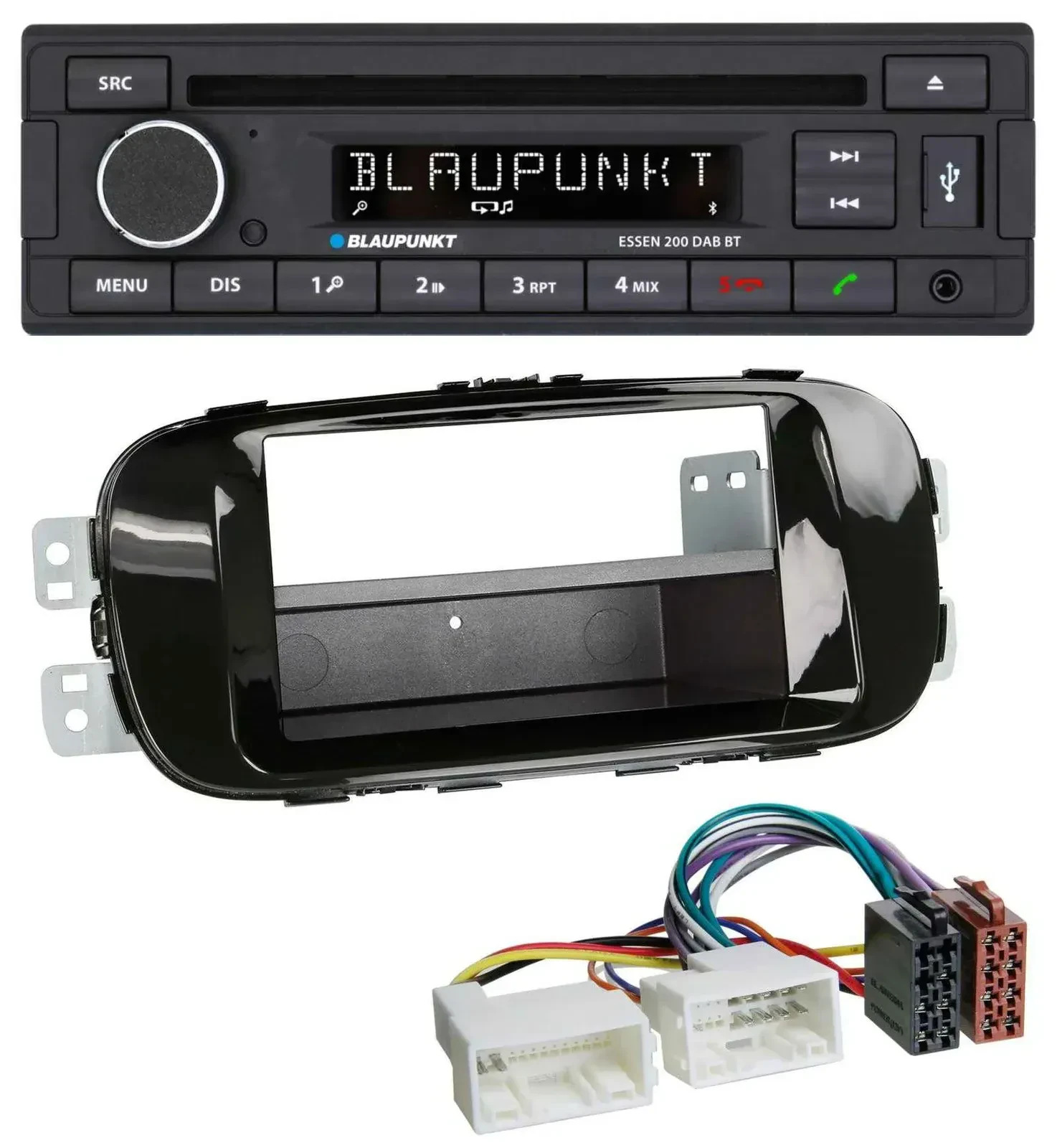 Blaupunkt USB MP3 Bluetooth DAB CD Autoradio für Kia Soul PS ab 14 piano-schwarz