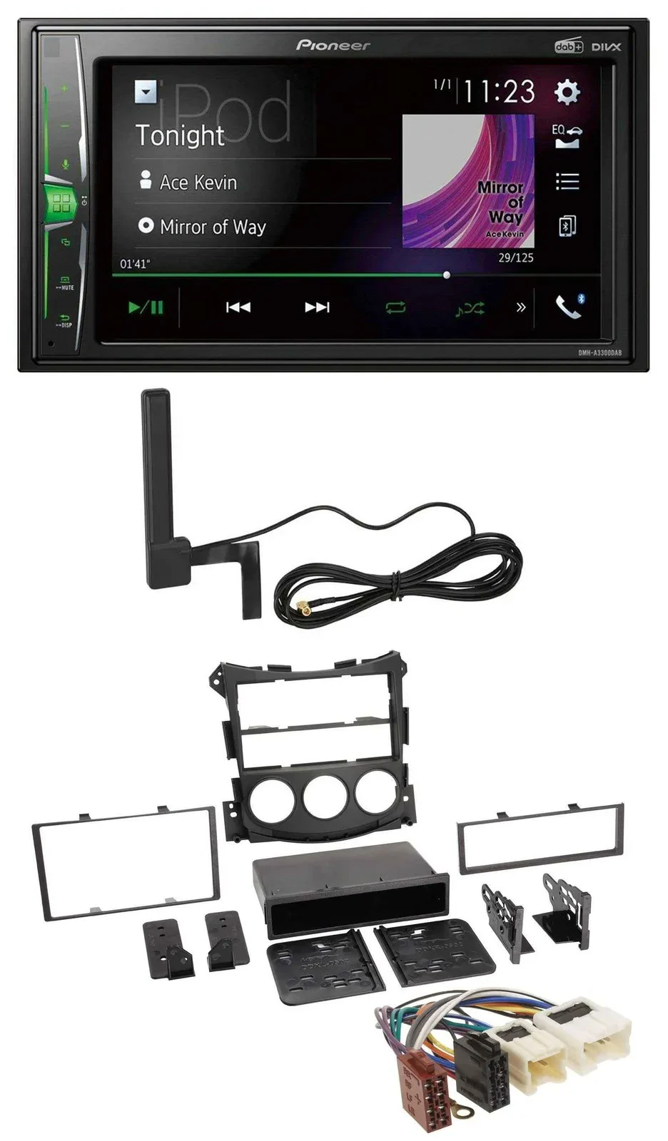 Pioneer MP3 DAB AUX 2DIN Bluetooth Autoradio für Nissan 370Z Coupe Roadster ab 1