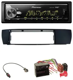Pioneer Bluetooth USB DAB MP3 Autoradio für BMW X3 (E83 2004-2010) seitlich