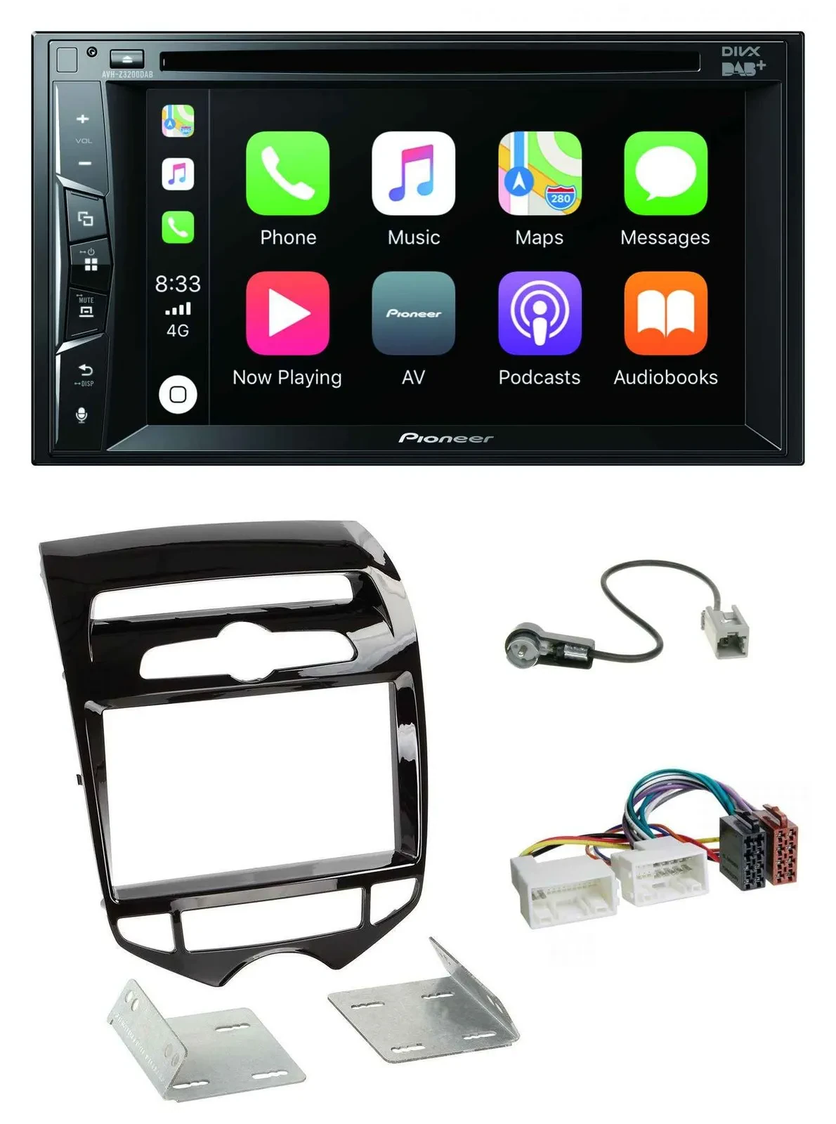 Pioneer MP3 USB DVD Bluetooth DAB 2DIN Autoradio für Hyundai ix20 ab 10 autom. K