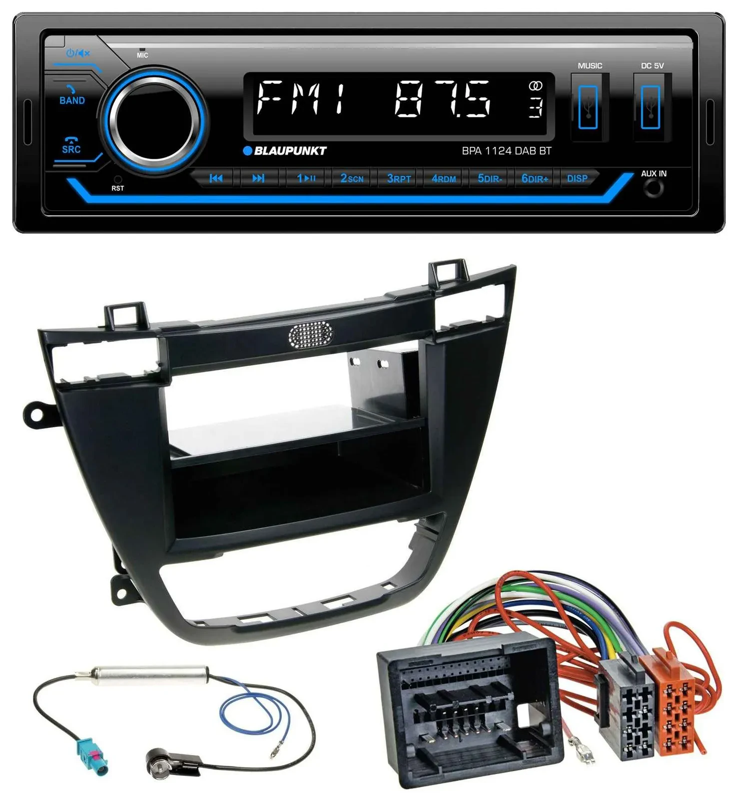 Blaupunkt Bluetooth USB DAB MP3 Autoradio für Opel Insignia 2008-2013 schwarz
