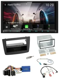 Kenwood Lenkrad 2DIN USB DAB Bluetooth Autoradio für Alfa Romeo Mito ISO 955 13-
