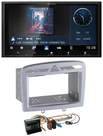 Kenwood Bluetooth 2DIN USB DAB MP3 Autoradio für Peugeot 308 09-13 warmsilber