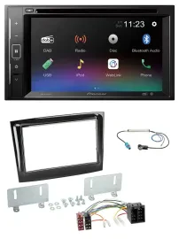 Автомагнитола Pioneer 2DIN Bluetooth USB DAB DVD для Fiat Doblo (с 2015), черный глянец