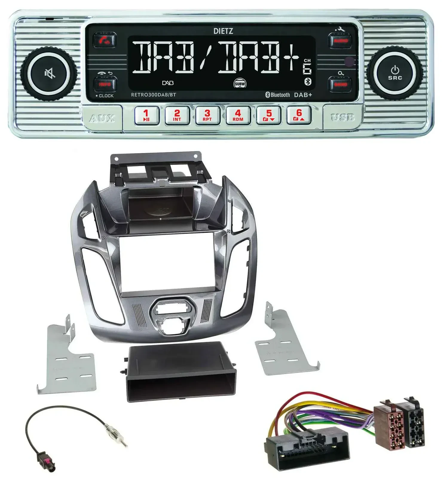 Dietz Bluetooth MP3 DAB USB Autoradio für Ford Connect Transit 12-18 ohne Displa