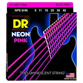 Струны для электрогитары DR Strings NPE-9 Neon Pink 9-42