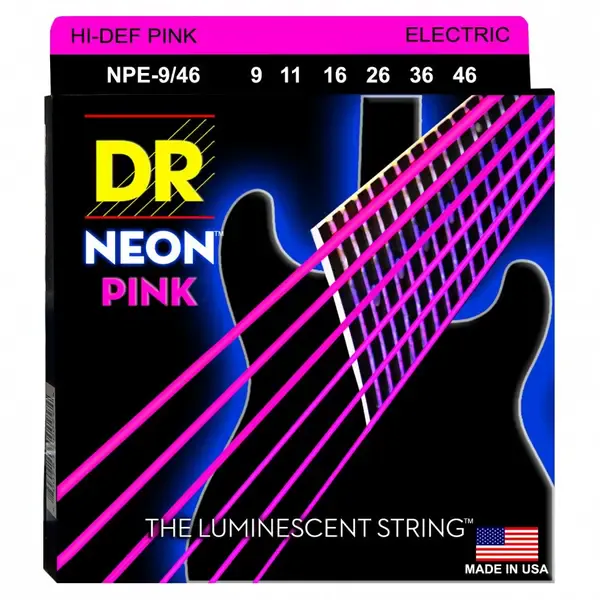 Струны для электрогитары DR Strings NPE-9 Neon Pink 9-42