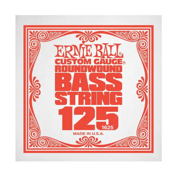Струна для бас-гитары Ernie Ball P01625, сталь никелированная, круглая оплетка, калибр 125