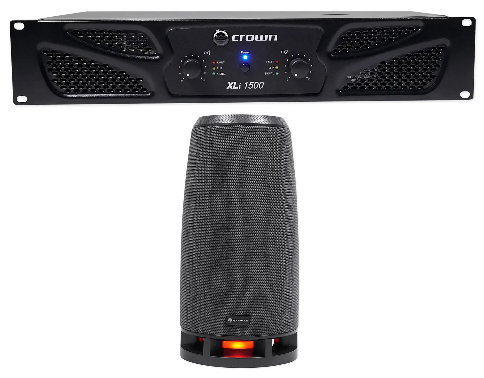 Crown Pro XLi1500 900w 2 Channel DJ/PA Power Amplifier Professional Amp+RockShip