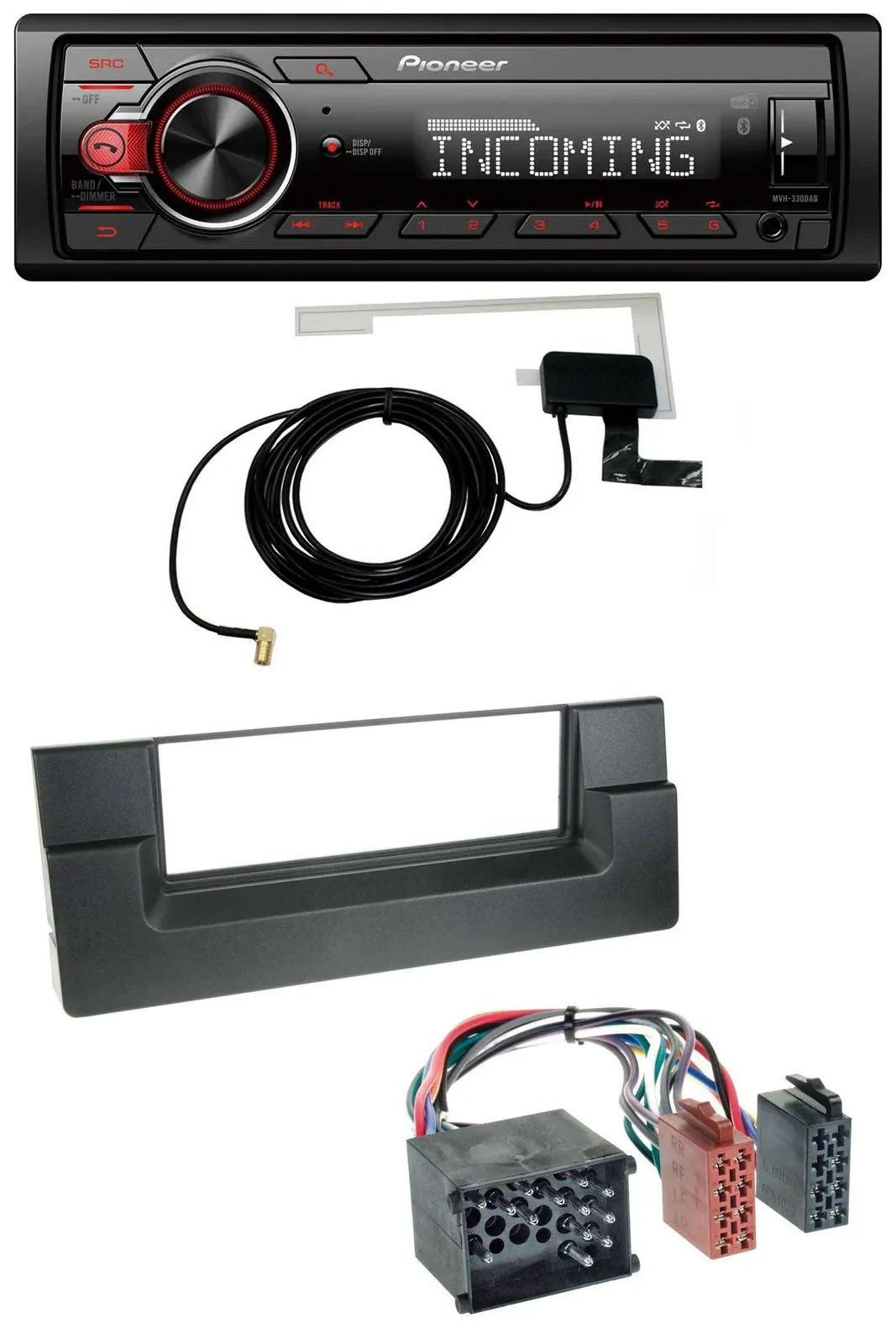 Pioneer USB MP3 DAB Bluetooth Autoradio für BMW 5er (E39) X5 (E53) Rundpin