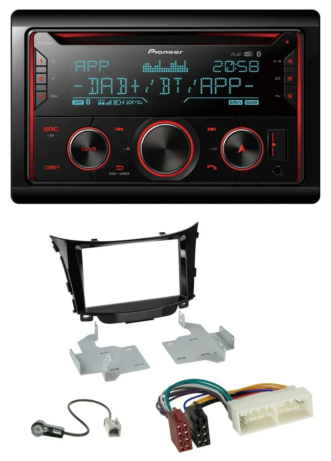 Pioneer 2DIN DAB MP3 Bluetooth USB CD Autoradio für Hyundai I30 (ab 2017)
