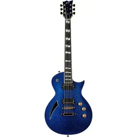 Электрогитара полуакустическая ESP USA Eclipse Blue Sparkle