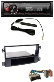 Автомагнитола Pioneer MP3 DAB 1 DIN AUX USB для Hyundai Sonata NF (2002–2005) черная