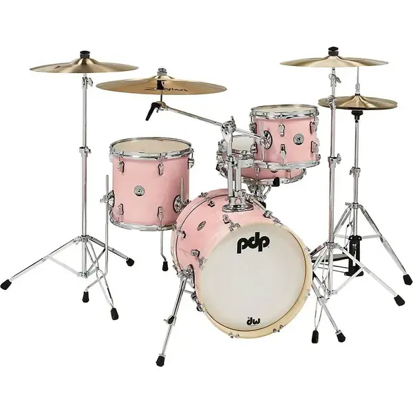 Ударная установка акустическая PDP by DW New Yorker 4-Piece Shell Pack w/ 16 in. Bass Drum Pale Rose Sparkle