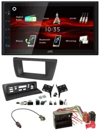 JVC USB Bluetooth MP3 DAB 2DIN Autoradio für BMW X3 E83 2004-2010 mittig