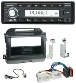 Continental MP3 AUX USB DAB 1DIN Autoradio für Kia Sportage 3 SL 10-15 schwarz