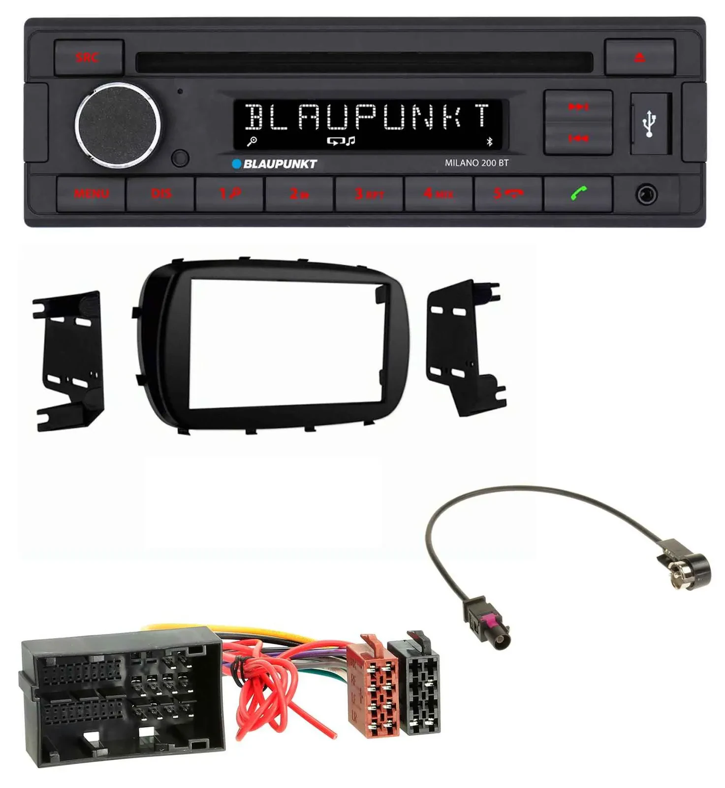 Автомагнитола для Fiat 500X (с 2015) Blaupunkt MP3 USB CD Bluetooth AUX