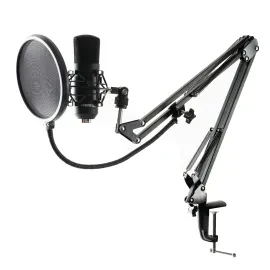 Audio Podcast Starter Set, Kondensatormikro, Mikroarm, XLR Kabel, Windschutz