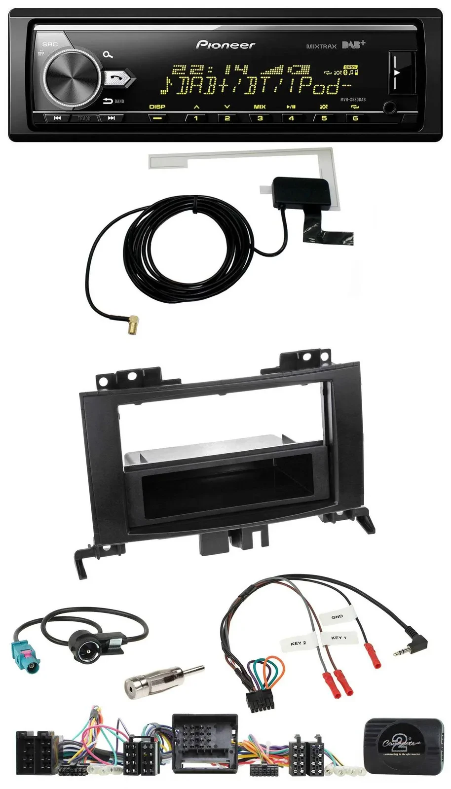 Pioneer Bluetooth DAB USB Lenkrad Autoradio für Mercedes Sprinter W906 06-18 Aud