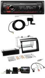 Автомагнитола для Fiat Ducato (2012–2015) Pioneer DAB, USB, Bluetooth, совместима с управлением на руле, черный (piano black)