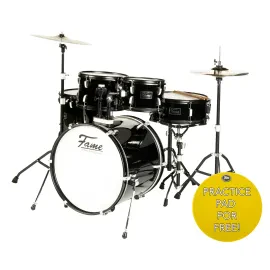 FS20B Studio Set Piano Black 22" BassDrum Mischholz Kessel Inkl. Hardware &