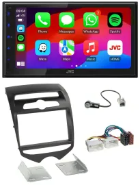 JVC Bluetooth USB MP3 2DIN DAB Autoradio für Hyundai ix20 ab 2010 man. Klima