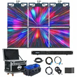 ADJ VS3 3x2 LED Video Panel Wall System w Processor & Fly Hardware