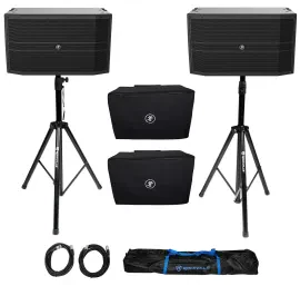 Активная акустическая система для DJ/PA Mackie DRM12A 12" 2000W (набор, пара) с чехлами и стойками
