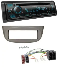 Kenwood Bluetooth USB CD MP3 DAB Autoradio für Renault Twingo 07-12 beige-grau