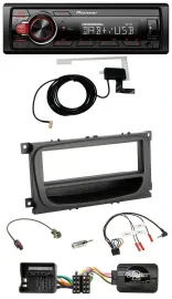 Автомагнитола Pioneer 1DIN, MP3, DAB, USB, для Ford Mondeo/S-Max (2007–2014), черная