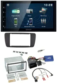 Kenwood 2DIN Bluetooth Lenkrad USB DAB Autoradio für Seat Ibiza ab 08 azabachesc