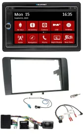 Blaupunkt TMC USB Lenkrad Bluetooth DAB 2DIN Navigation für Audi A3 8P 03-12 Bos