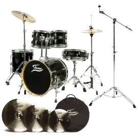 Schlagzeug Set Maple Standard Jungle 16" BassDrum Ahorn Kessel Chrom Cymbal 10"