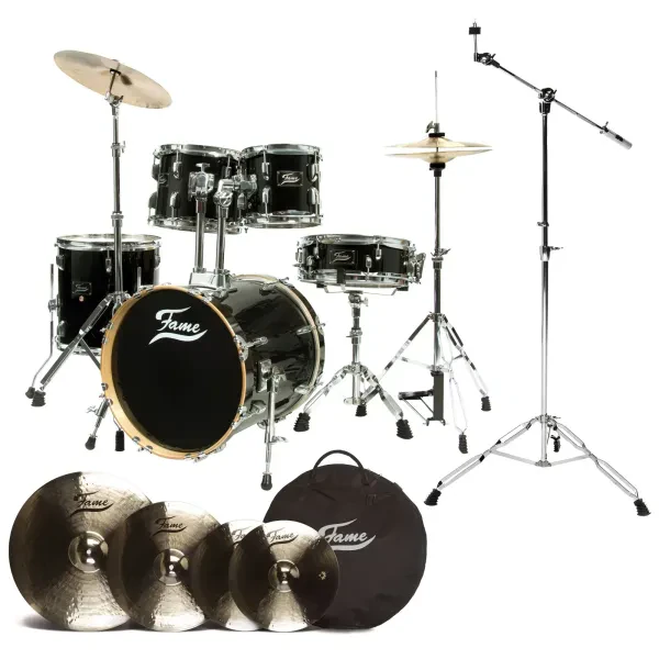 Schlagzeug Set Maple Standard Jungle 16" BassDrum Ahorn Kessel Chrom Cymbal 10"