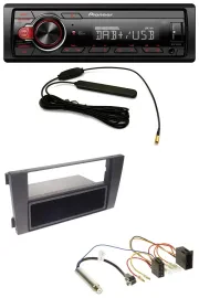 Автомагнитола для Audi A6 C5 (2001–2005) Pioneer 1DIN, DAB, MP3, USB, AUX, ISO